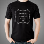 T - shirt noir personnalisé - whisky T - shirt noir personnalisé - whisky