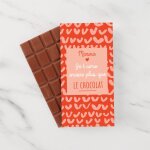 Tablette de chocolat je t'aime plus que . . .