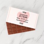 Tablette de chocolat personnalisable - aujourd'hui je t'aime depuis x jours