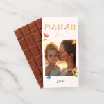 Tablette de chocolat personnalisée - amour fleuri Tablette de chocolat personnalisée - amour fleuri