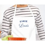 Tablier blanc personnalisable homme 97 ans