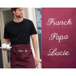 Tablier personnalis� brod� - bistrot