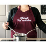 Tablier personnalis� brod� - message