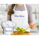 Tablier et toque personnalis�s brod�s - chef