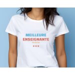 Tee shirt personnalisé femme - meilleure enseignante Tee shirt personnalisé femme - meilleure enseignante