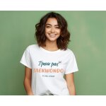 Tee shirt personnalis femme - j'peux pas j'ai taekwondo