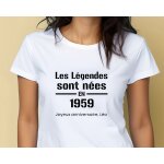 Tee shirt personnalis� femme - les l�gendes sont n�es en 1959
