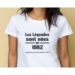 Tee shirt personnalis� femme - les l�gendes sont n�es en 1982
