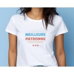 Tee shirt personnalis� femme - meilleure patronne