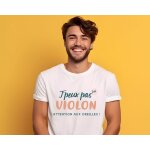 Tee shirt personnalis� homme - j'peux pas j'ai violon
