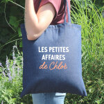 Tote bag en jean personnalis - message