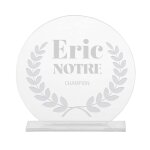 Trophe en verre personnalis pour un eric