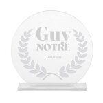 Trophe en verre personnalis pour un guy