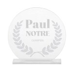 Troph�e en verre personnalis� pour un paul