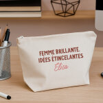 Trousse en coton personnalise - message