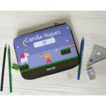 Trousse d'cole avec fournitures - collection jeux vido retro - version fille