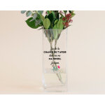 Vase personnalis cubique - message