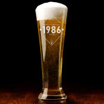 Verre  bire personnalis flte - anniversaire