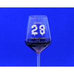 Verre  vin personnalisable anniversaire - ballons