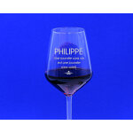 Verre  vin personnalisable - citation