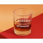 Verre  whisky personnalis prnom - bonne raison de trinquer
