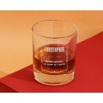Verre à whisky personnalisé - prénom et message Verre à whisky personnalisé - prénom et message