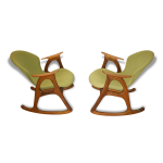 1 / 2 fauteuil rocking chair danois de aage christiansen for erhardsen & andersen