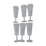 1 lot de 6 flutes  champagne