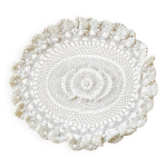 1 napperon au crochet, ovale, vintage ancien
