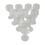 10 anciens verres  digestif en cristal grav