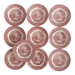 10 assiettes  dessert en porcelaine anglaise