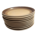 10 assiettes plates gien