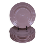 10 assiettes plates rose poudr st amand france