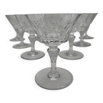 10 coupes  champagne en cristal, bacarat, model picadilly, france