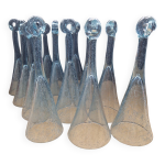 10 coupes à champagne en verre soufflé de murano 10 coupes à champagne en verre soufflé de murano