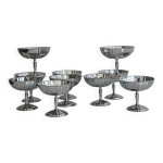 10 coupelles sur pied en inox letang remy