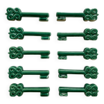 10 porte - couteaux  cl  en cramique verte - 1960.