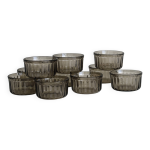 10 ramequins en verre fum