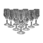 10 verres  apritif noilly prat sur pied avec inscription dore vintage