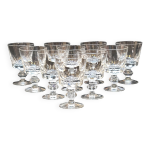 10 verres a pied a digestif en cristal cristallin de portieux taill