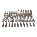 11 couverts � poisson 23p m�tal argent� orf�vre cailar bayard coquille