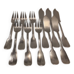 11 couverts � poisson en m�tal argent� orf�vre europfelix uni - plat