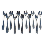 11 fourchettes  hutres en mtal argent apollo art dco