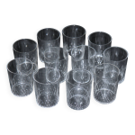 11 verres ou verrines baccarat en cristal taill.