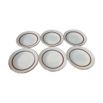 12 assiettes creuses en fa?ence de salins modle royat rouge diam 22 cl