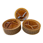12 assiettes � fondue vintage sarreguemines france