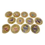 12 assiettes fruits sarreguemines