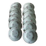 12 assiettes sarreguemines & digoin modle aurore