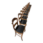 12 chaises en noyer