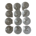 12 coupes  champagnes en cristal taills, type saint - louis